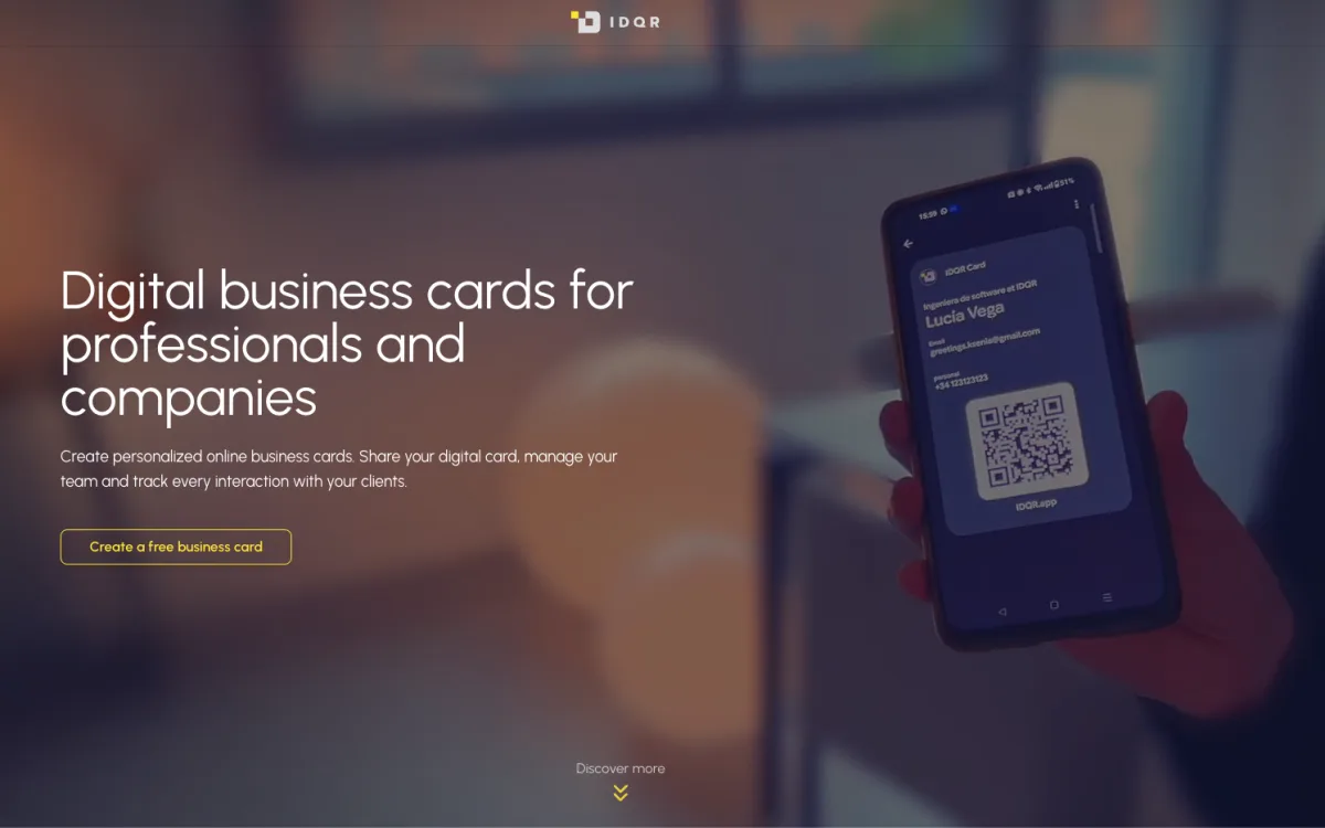 IDQR website screenshot