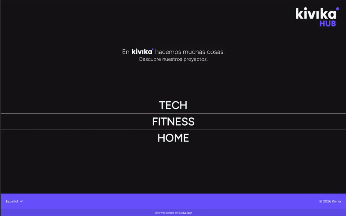 Kivika Hub website screenshot