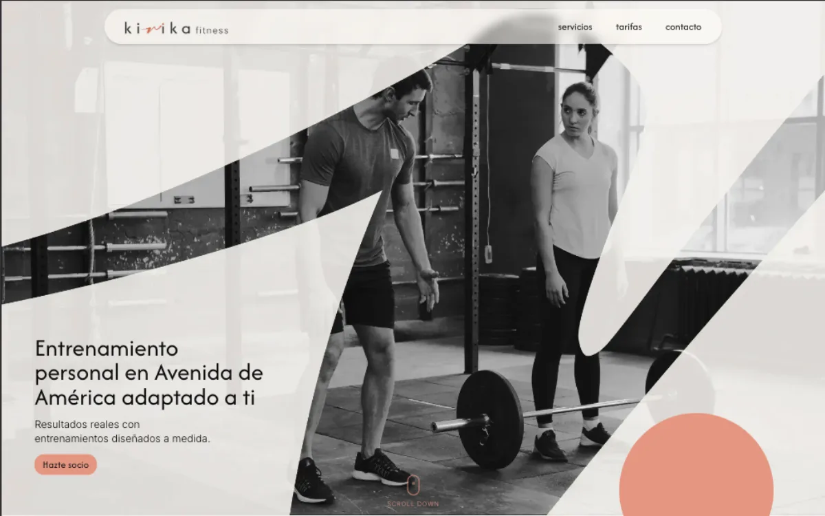 Kivika Fitness website screenshot