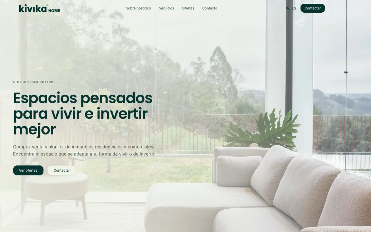Kivika Home website screenshot